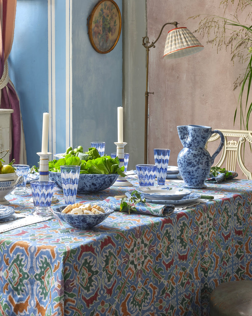 D’Ascoli Donatello Flute Glasses in Sapphire, Set of 6