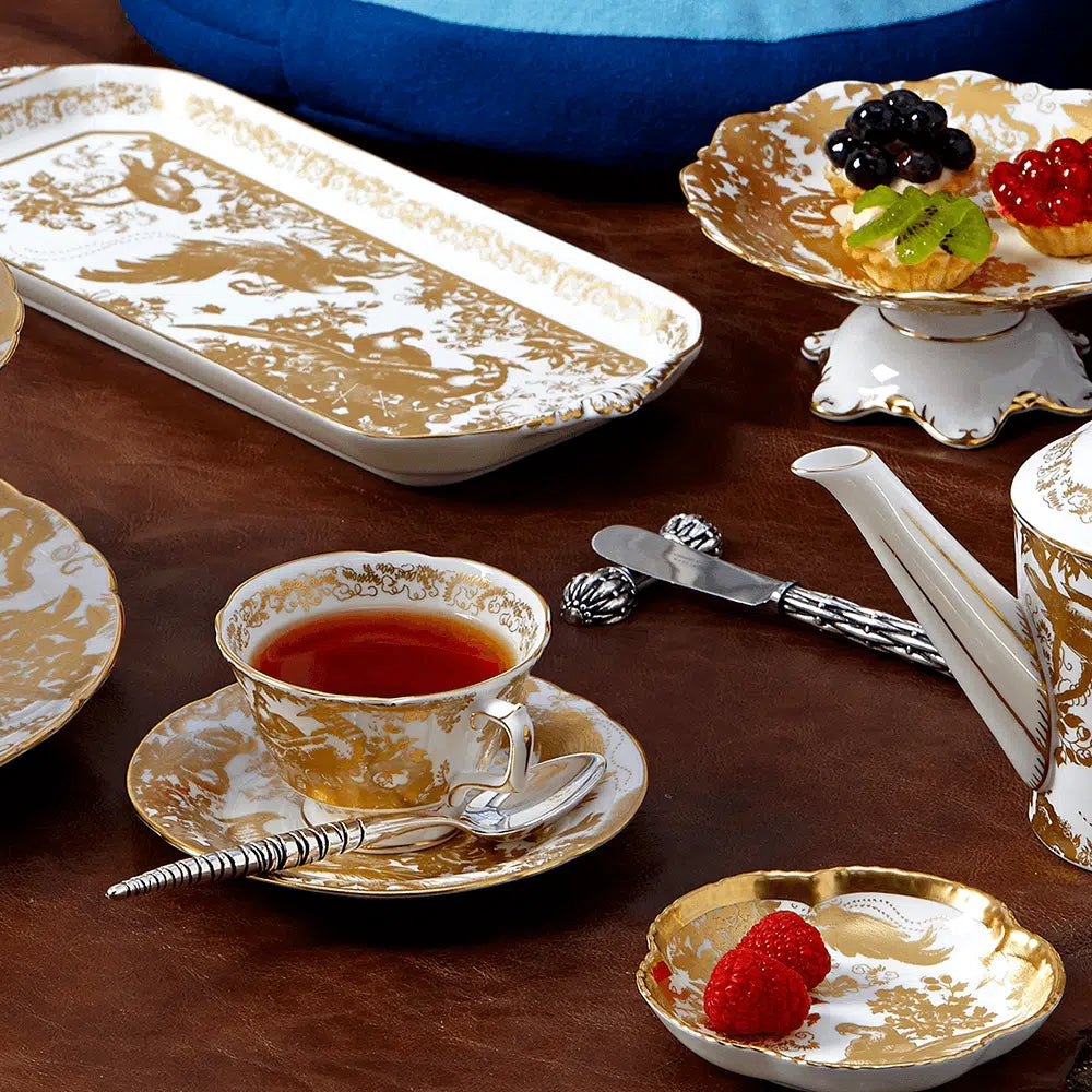 Aves Gold Tea Cup & Saucer