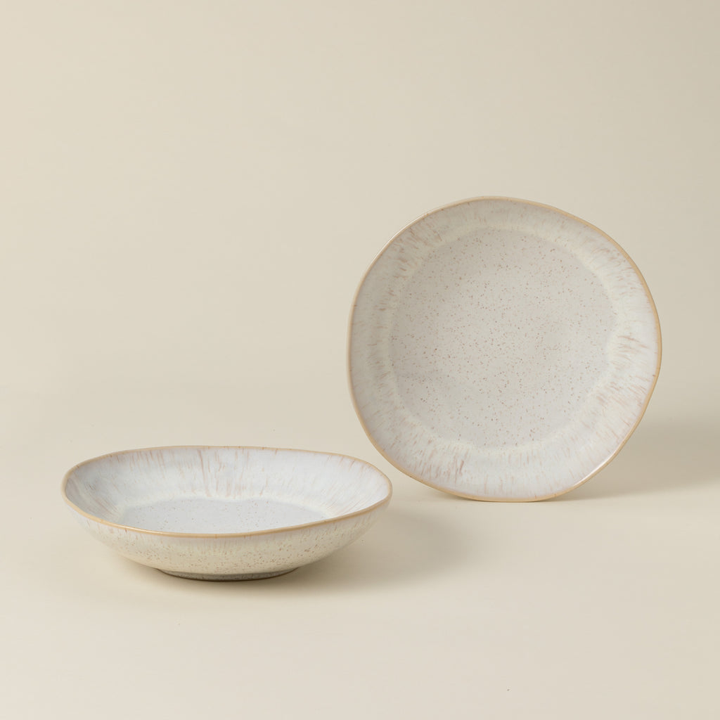 Eivissa Collection Pasta Bowls in Sand Beige, Set of 6