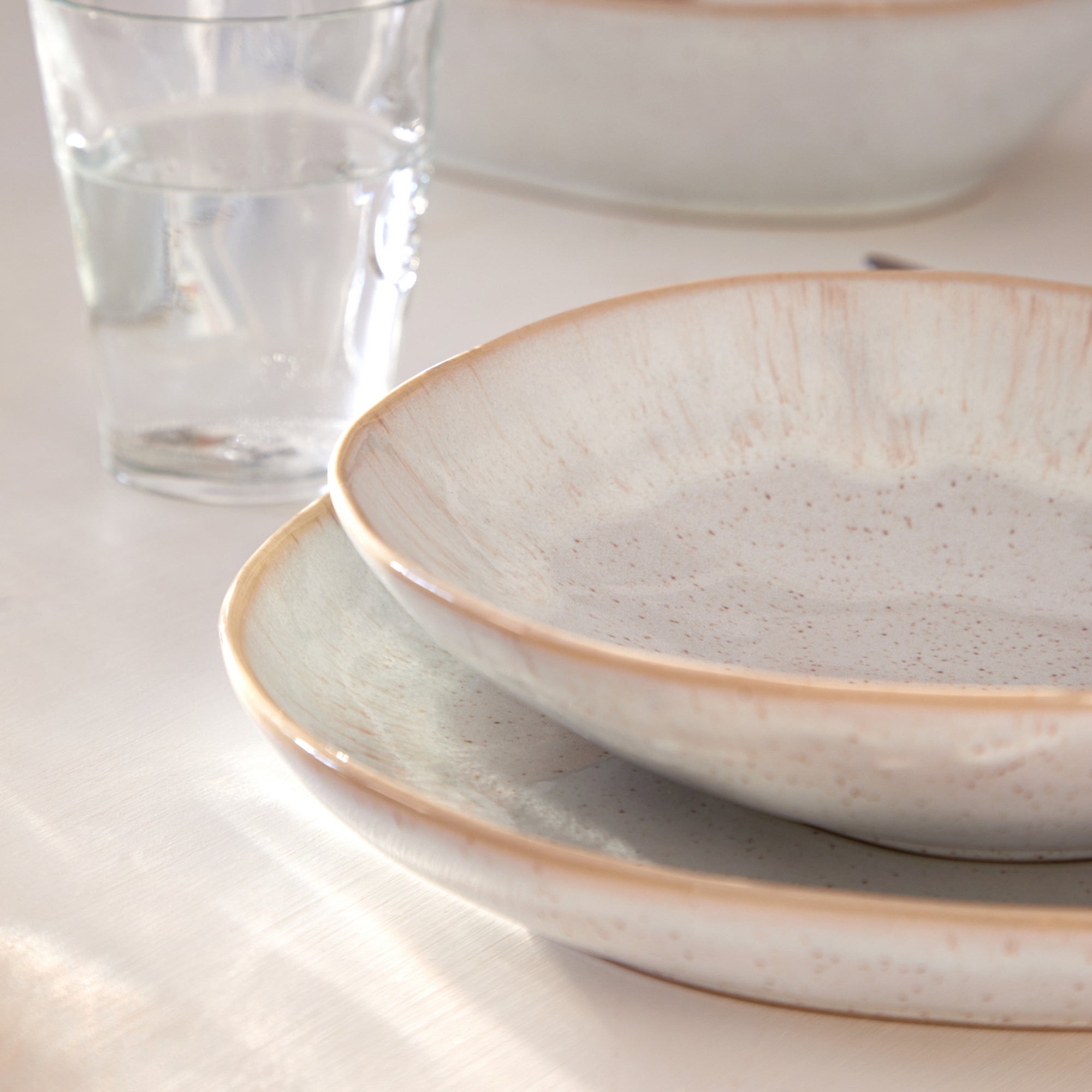 Eivissa Collection Pasta Bowls in Sand Beige, Set of 6