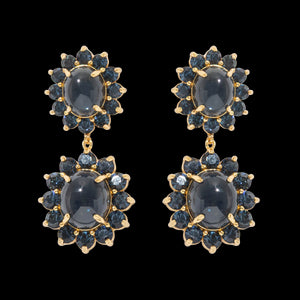 Georgie Drop Earrings in Navy
