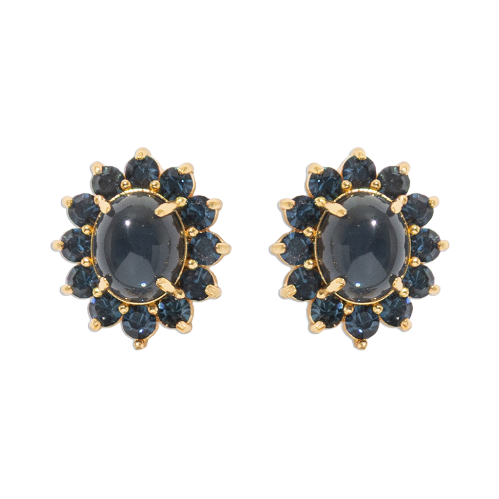 Georgie Stud Earrings in Navy