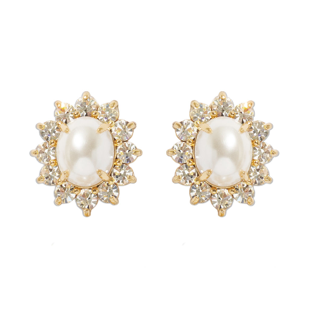 Georgie Stud Earrings in Pearl