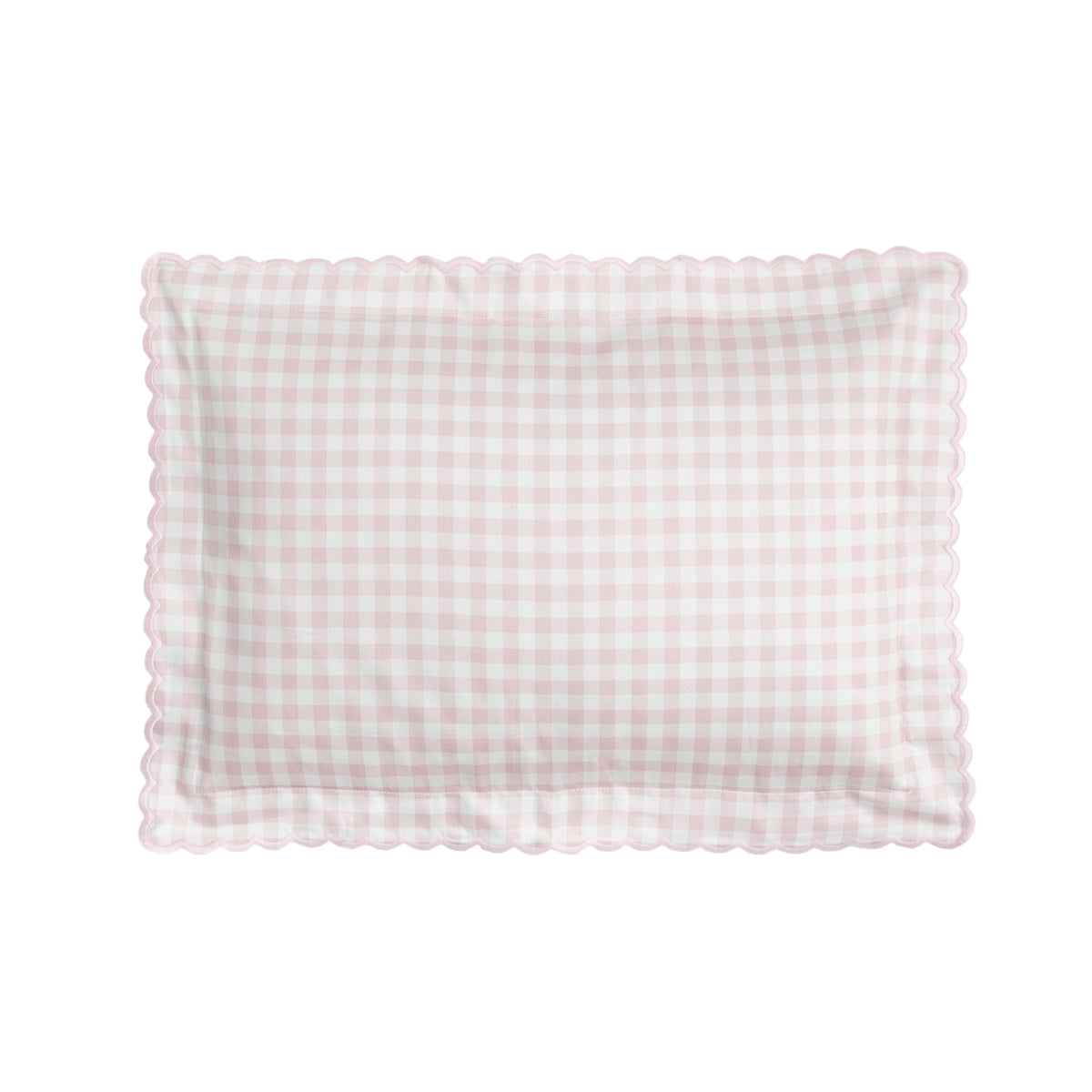 Toddler Pillow Front Side of the Picnic Gingham print in color pink