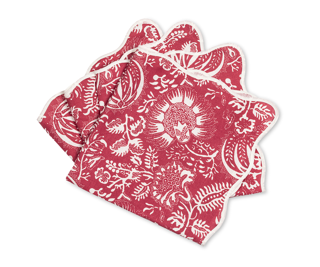 Matouk Schumacher Granada Napkin in Scarlet, Set of 4