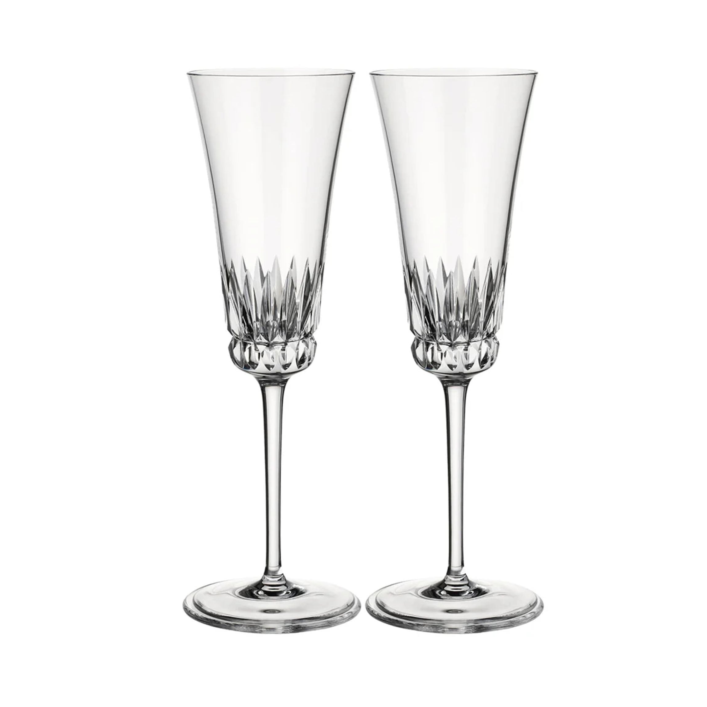Grand Royal Flute Pair in Clear, Set of 2