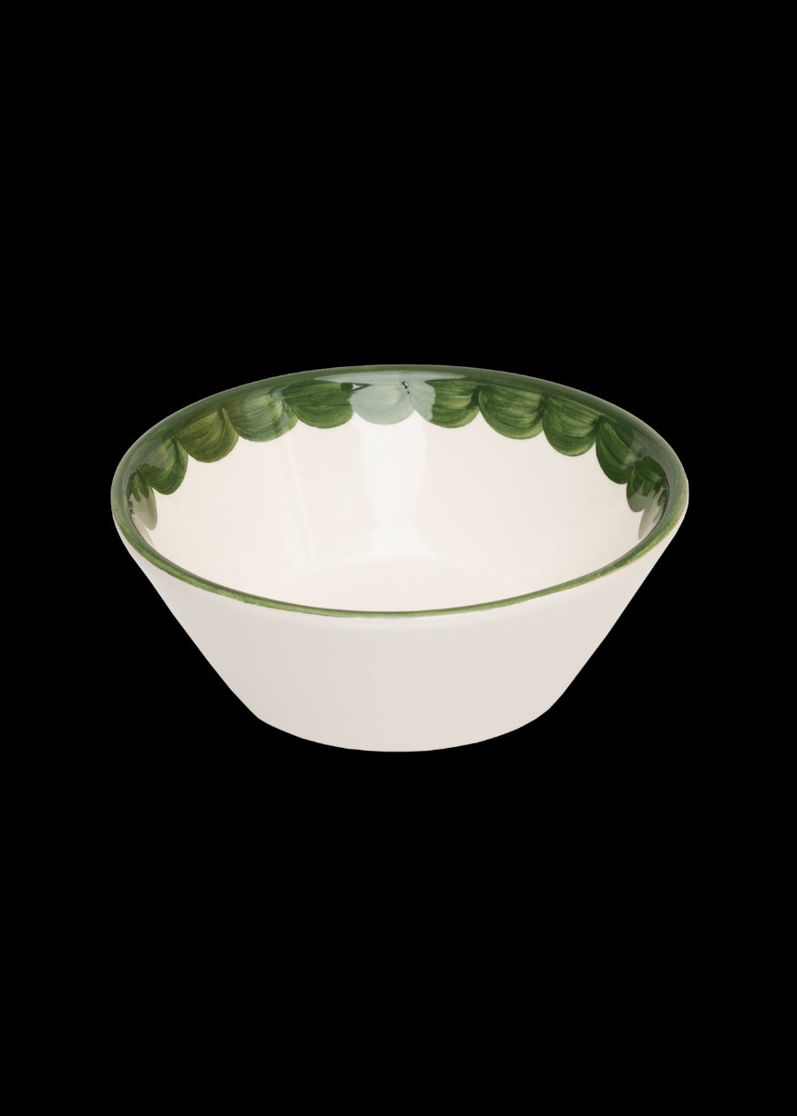 Late Afternoon Green Scallop bowl