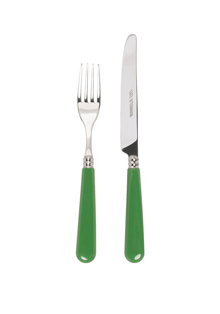 Late Afternoon Green Knife and Fork Set