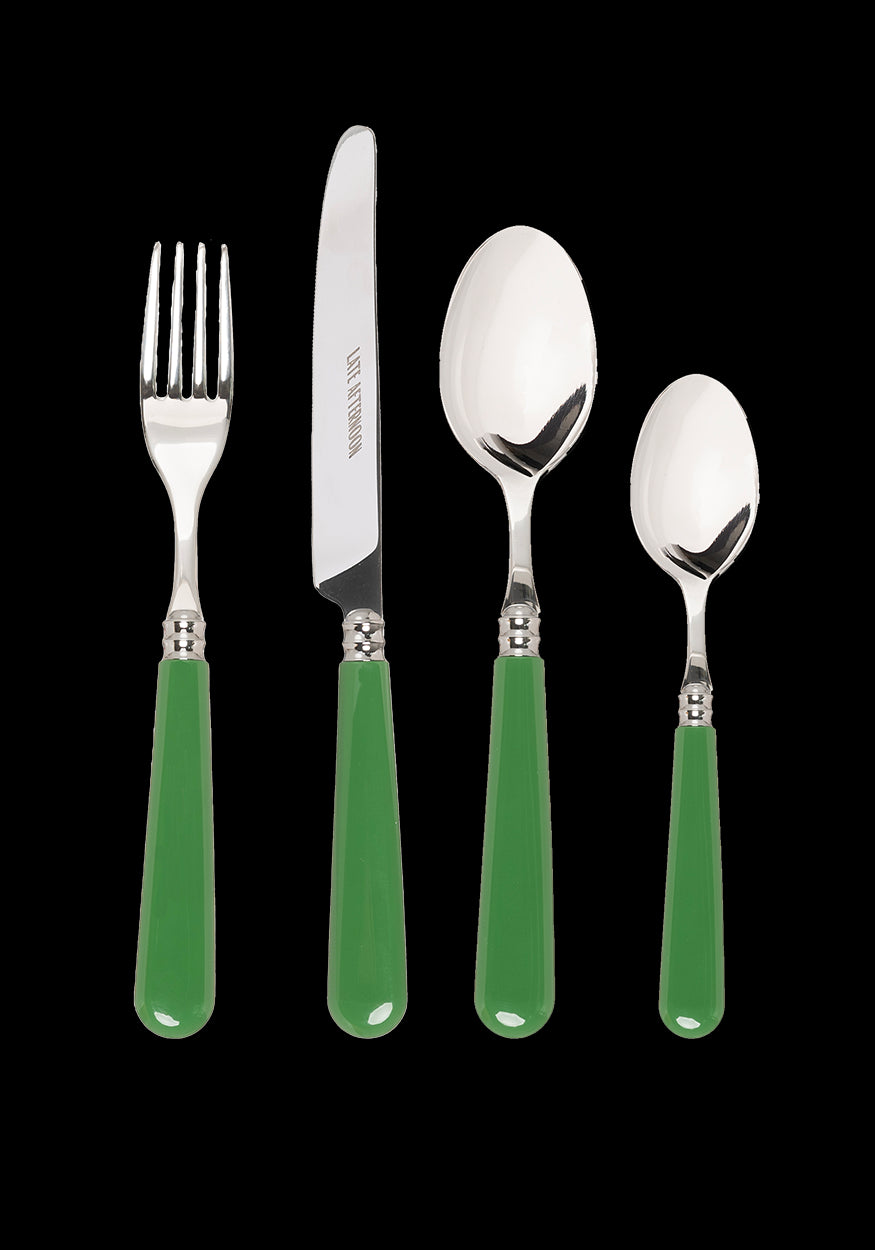 Green Cutlery, Set of 16