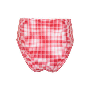 Women’s Poppy Gingham High Waist Bikini Bottom