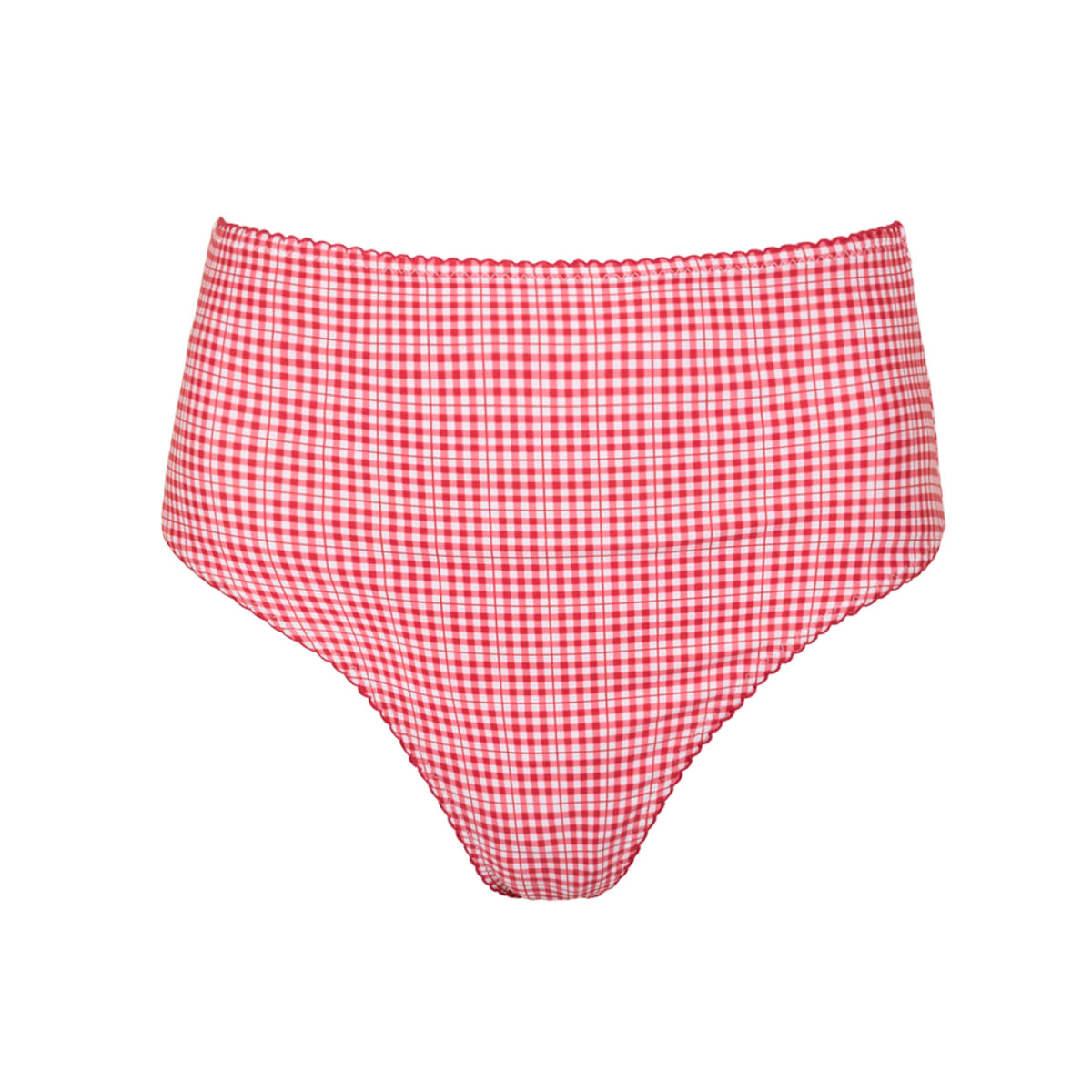 Women’s Poppy Gingham High Waist Bikini Bottom