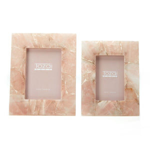 Pink Quartz Photo Frame, Set of 2