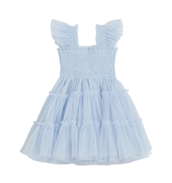 The Lace Ellie Nap Dress Powder Blue Lace