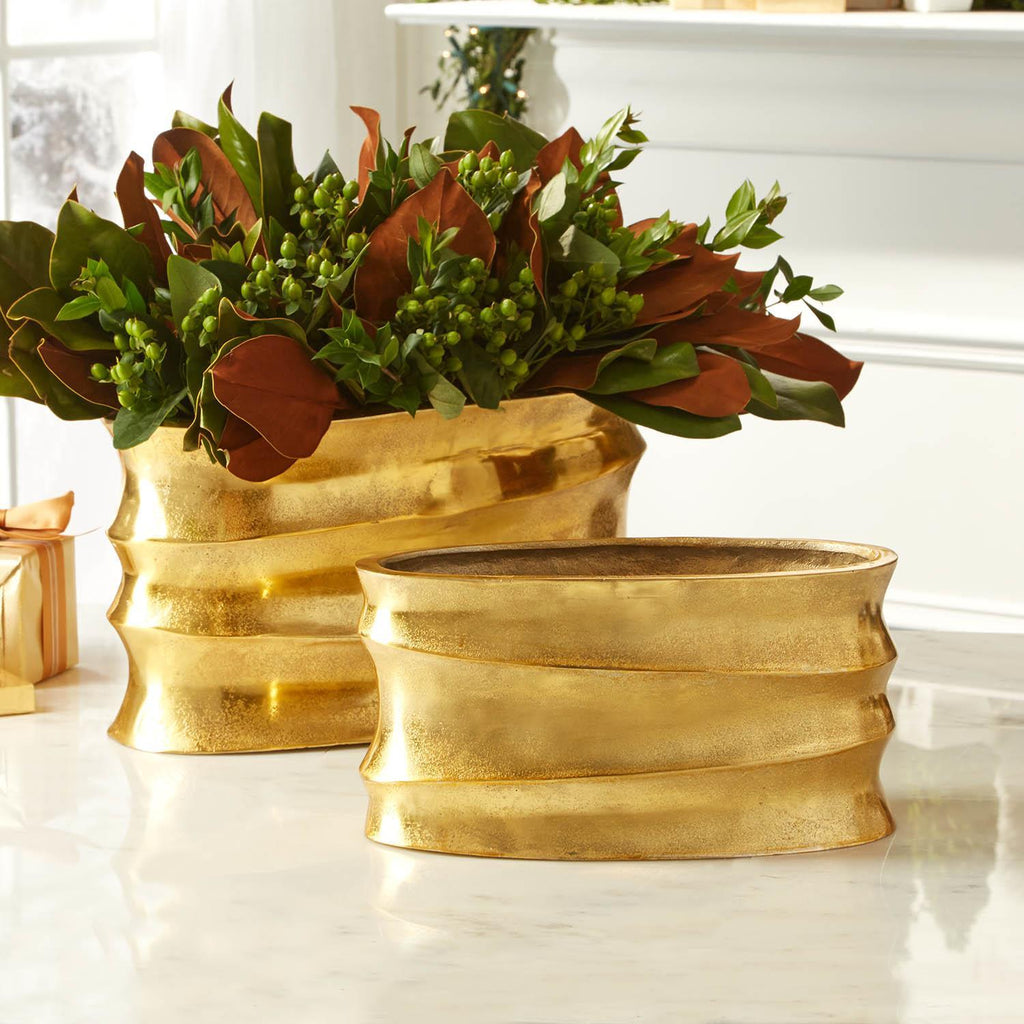 Gold Planter, Set of 2