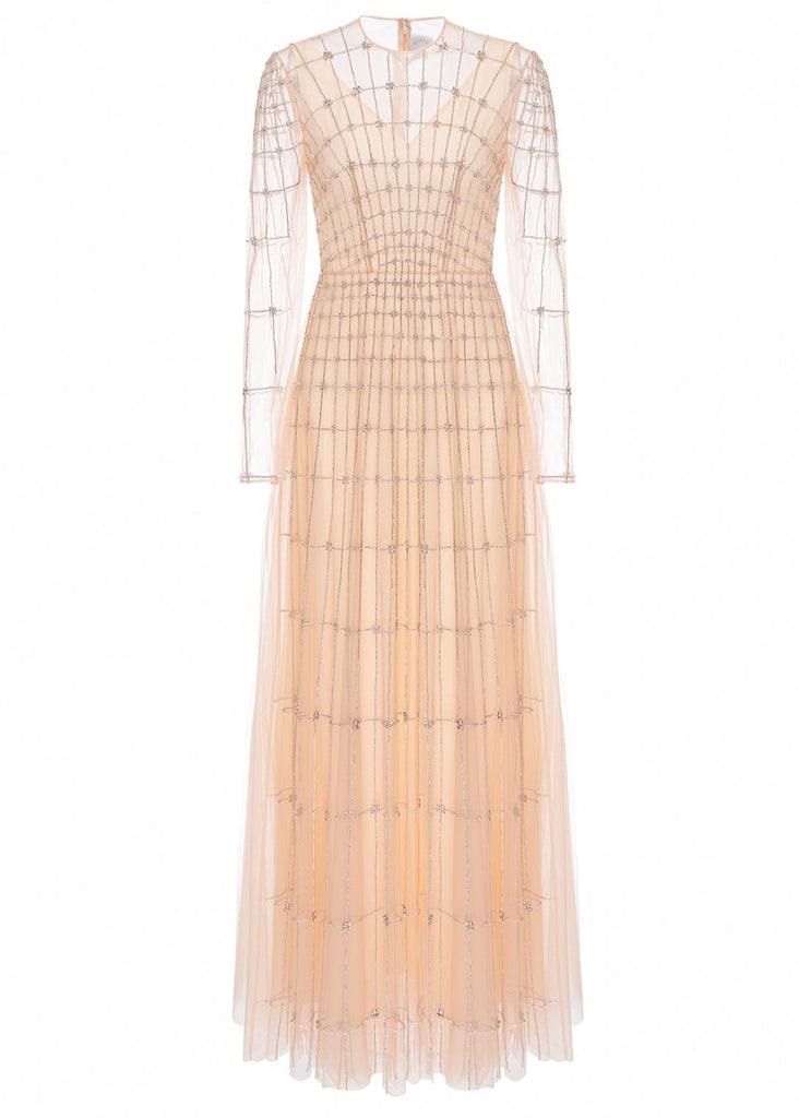 Anissa Gown Nude Embellished Tulle