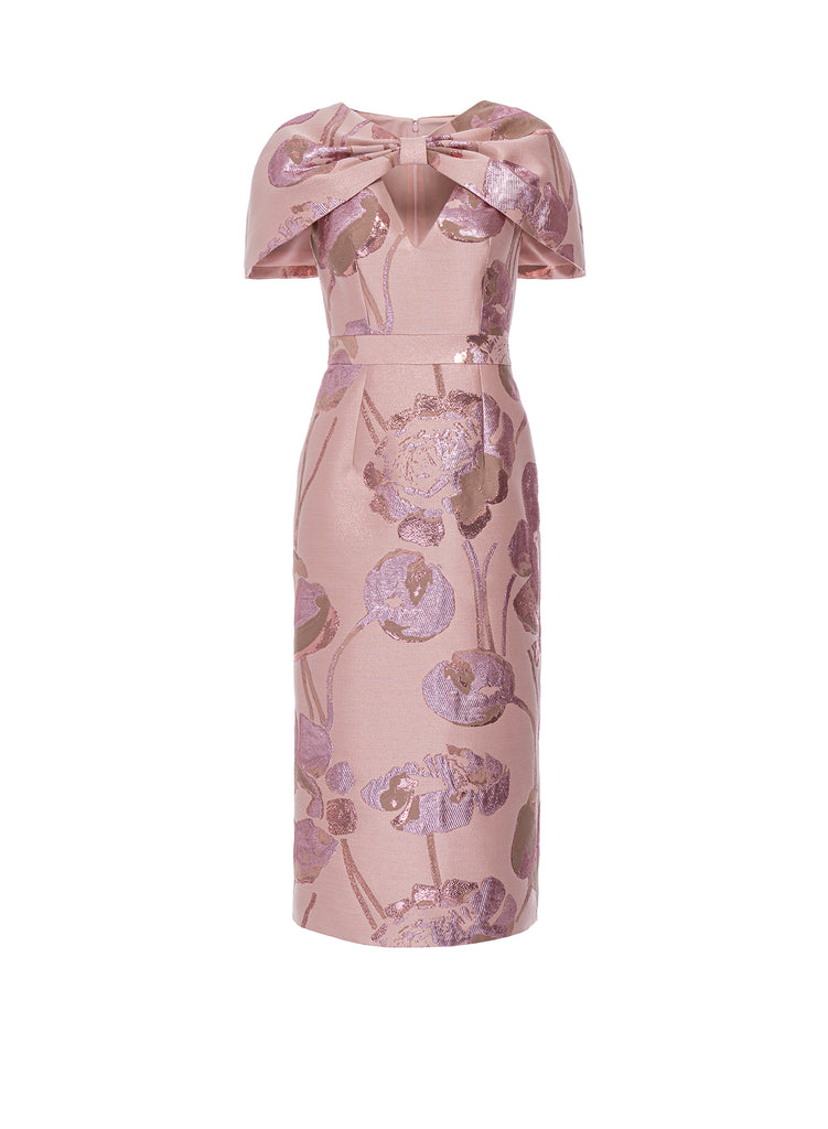 Anita Dress Pink Jacquard