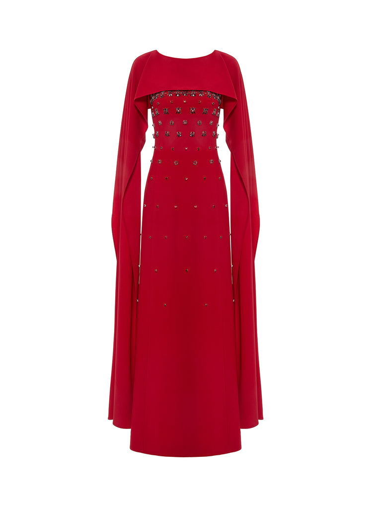 Luanne Gown Red Embellished Sable