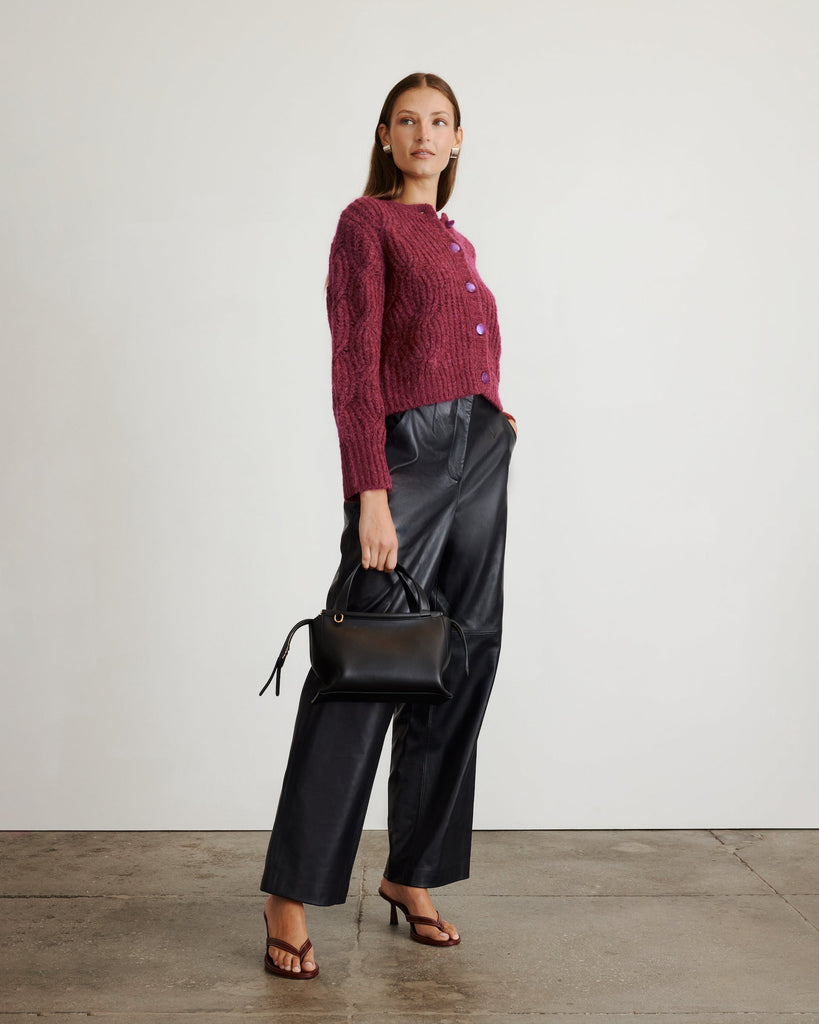 Hale Cardigan in Raisin