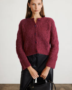 Hale Cardigan in Raisin