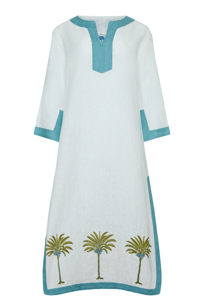 Hampton Caftan Blue Palm