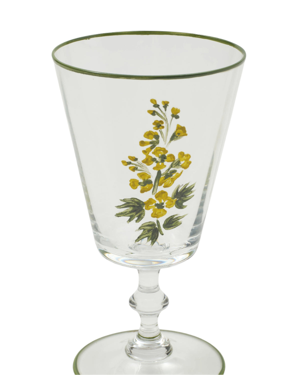 Murano Primrose Hand-Painted Water Glass