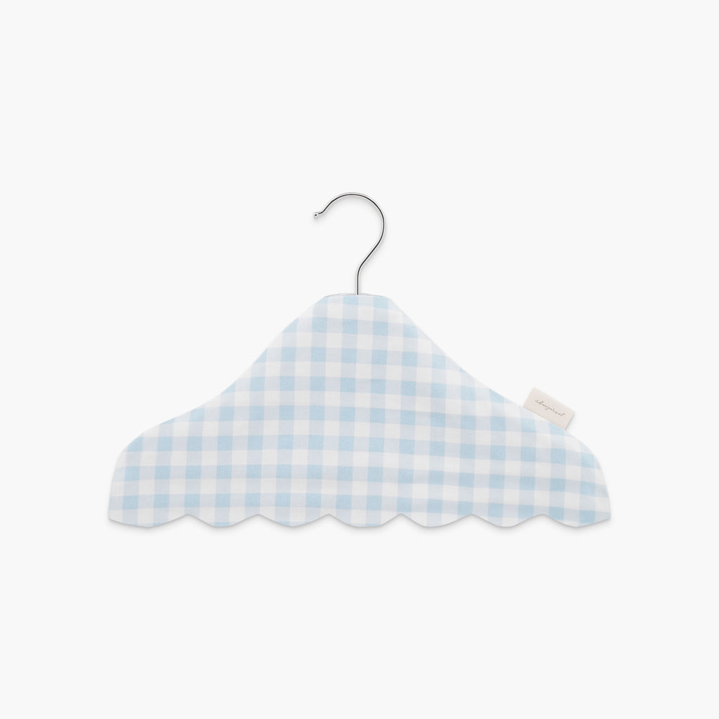 Children's Hanger in Blue Gingham backside