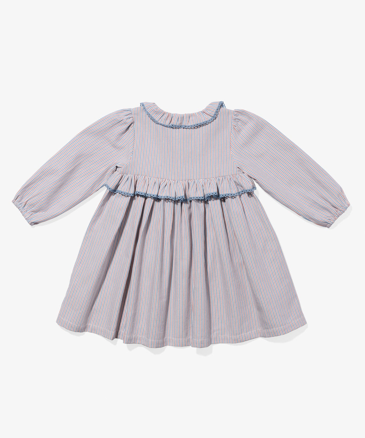 Hannah Dress in Indigo Linen Stripe