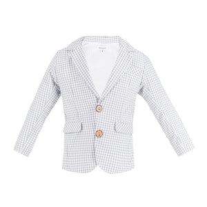 Hayden Boy Blazer in Grey Gingham