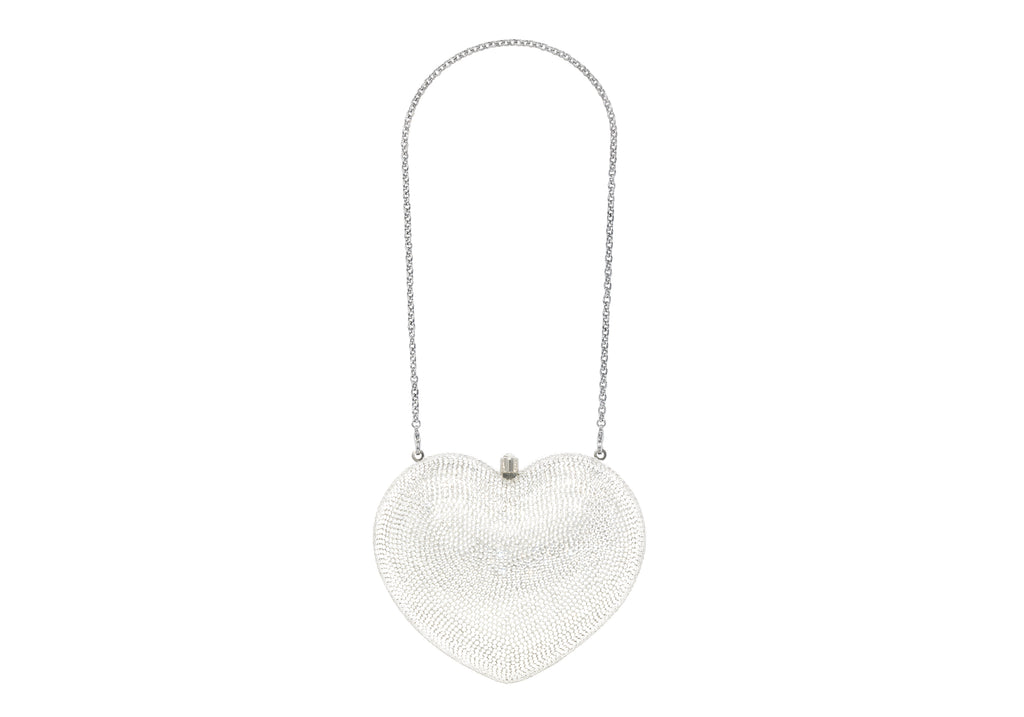 Petit Coeur L'amour Clutch in Silver