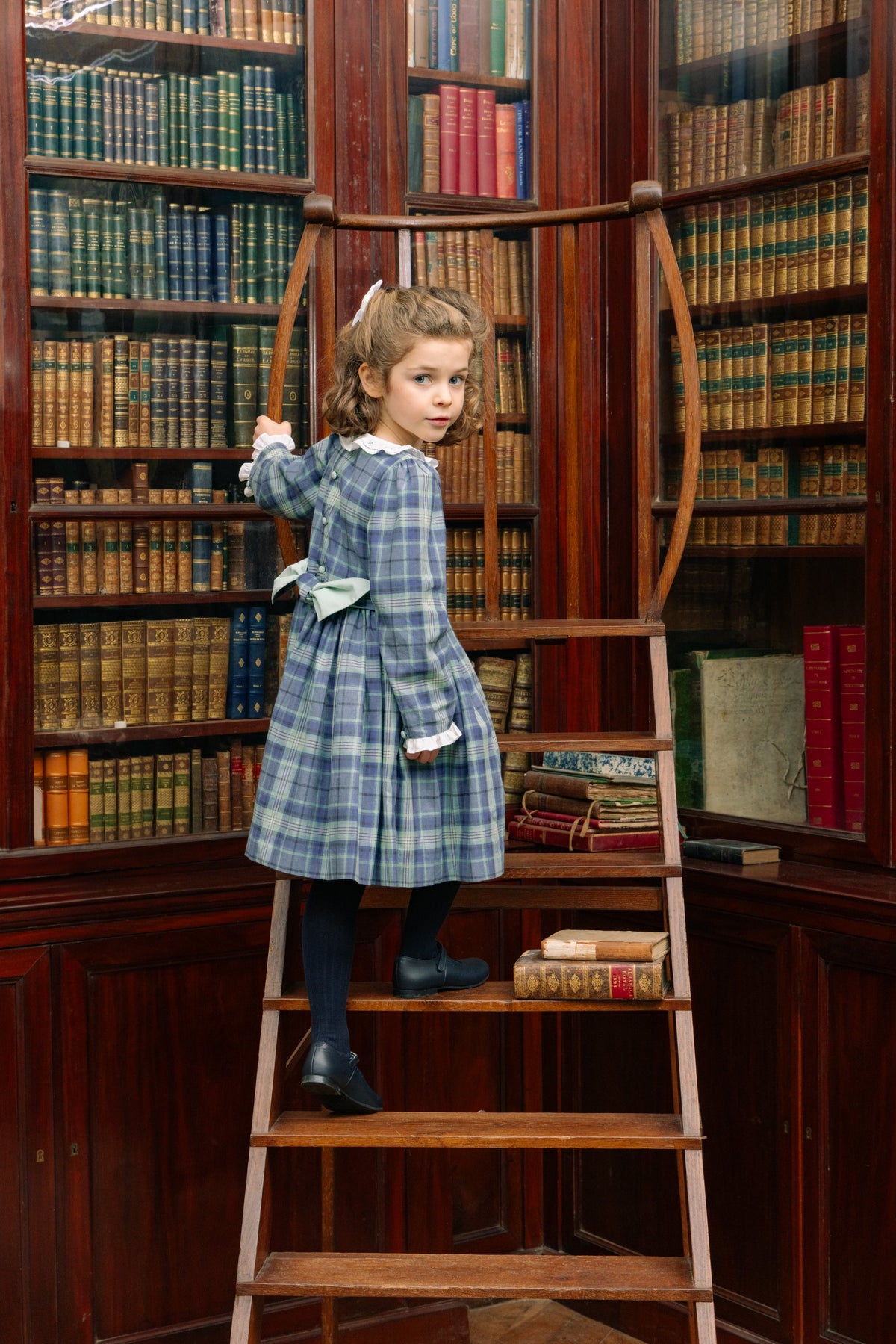 Heidi Blue Tartan Smocked Dress