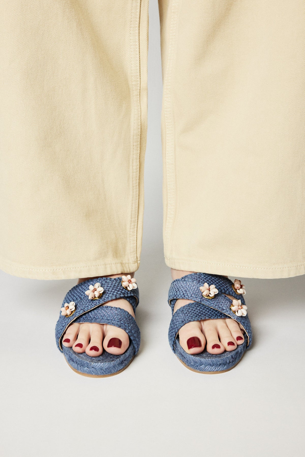 Jeans Blue Shella Espadrilles in Dark Blue