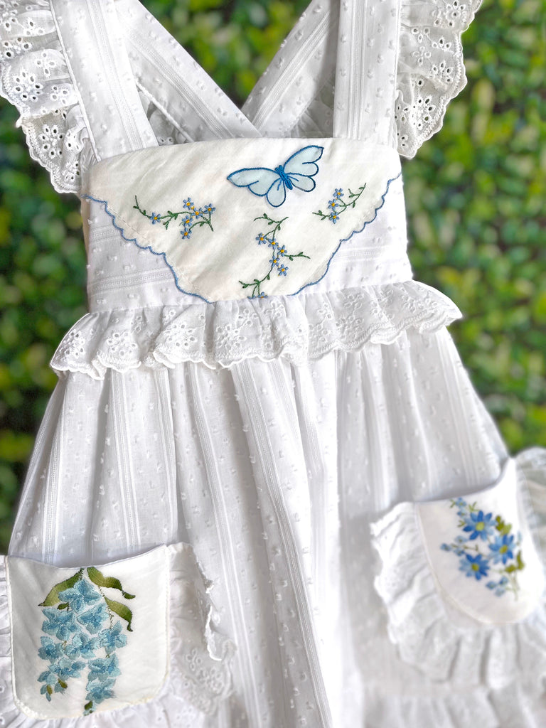 Heirloom Handkerchief Dress in Floating Blue Butterfly, 2T