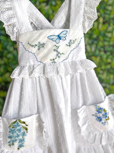 Heirloom Handkerchief Dress in Floating Blue Butterfly, 2T