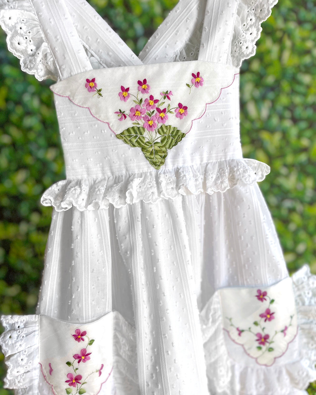 Heirloom Handkerchief Dress in Dancing Persian Violets, 4T