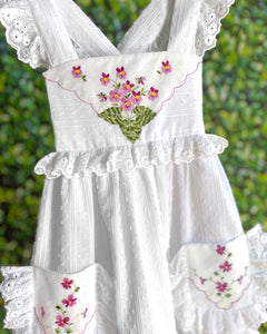 Heirloom Handkerchief Dress in Dancing Persian Violets, 4T