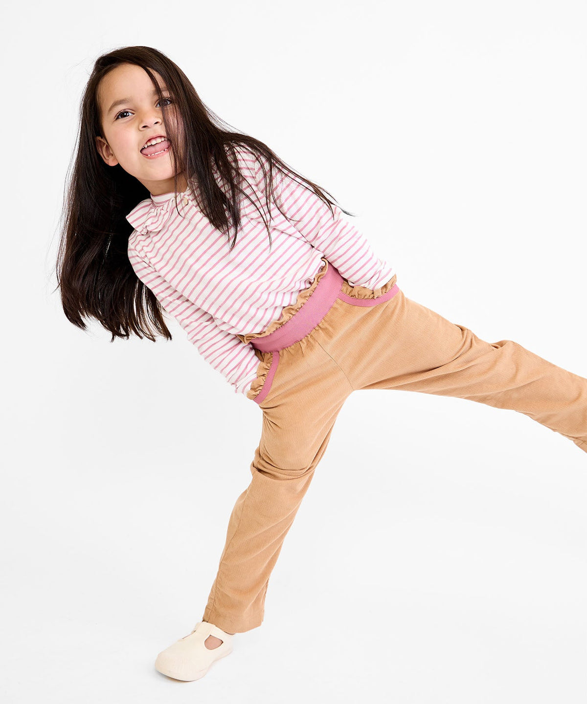 Hen T-Shirt in Rose Mini Stripe