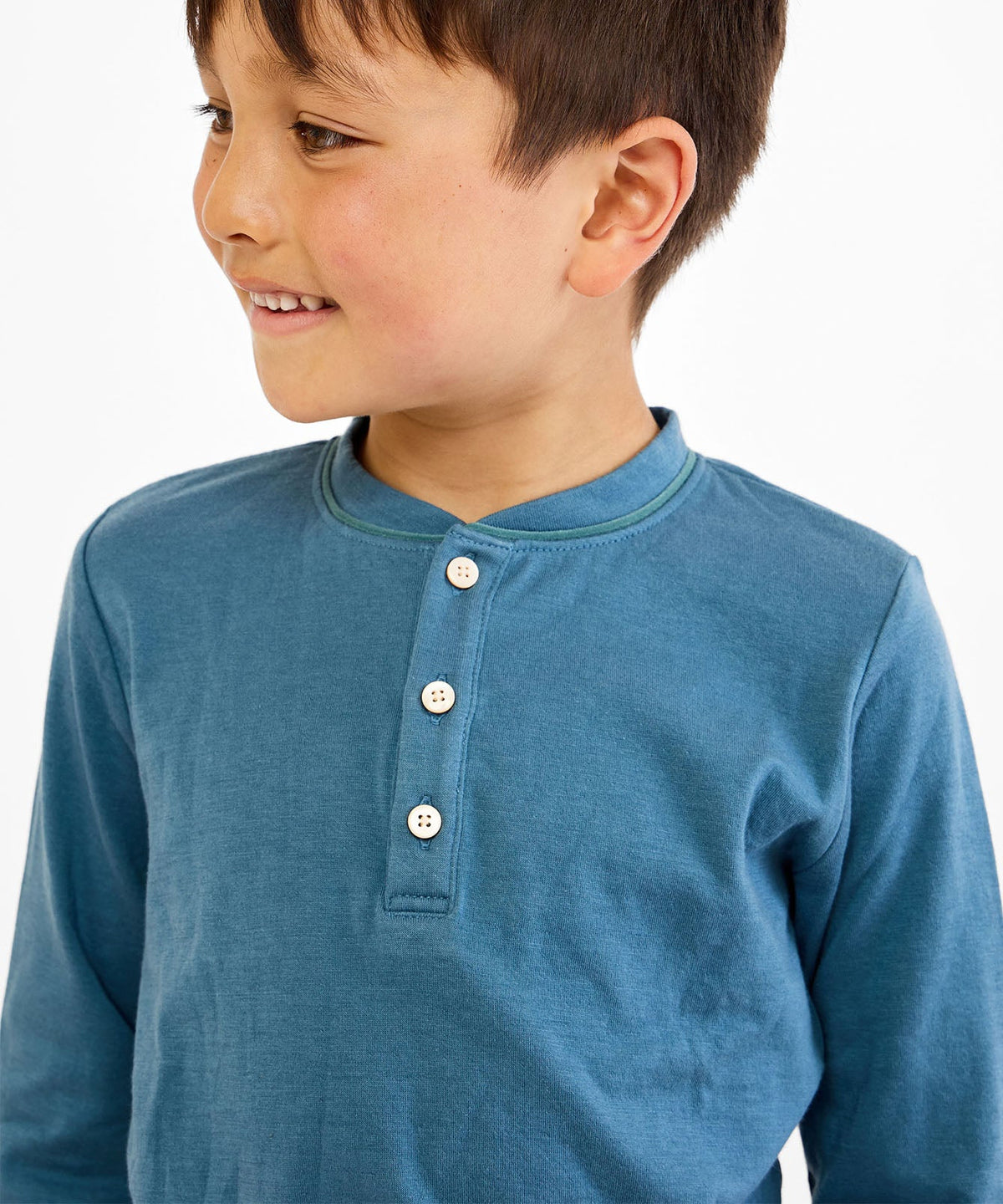 Henley T-Shirt in Petrol