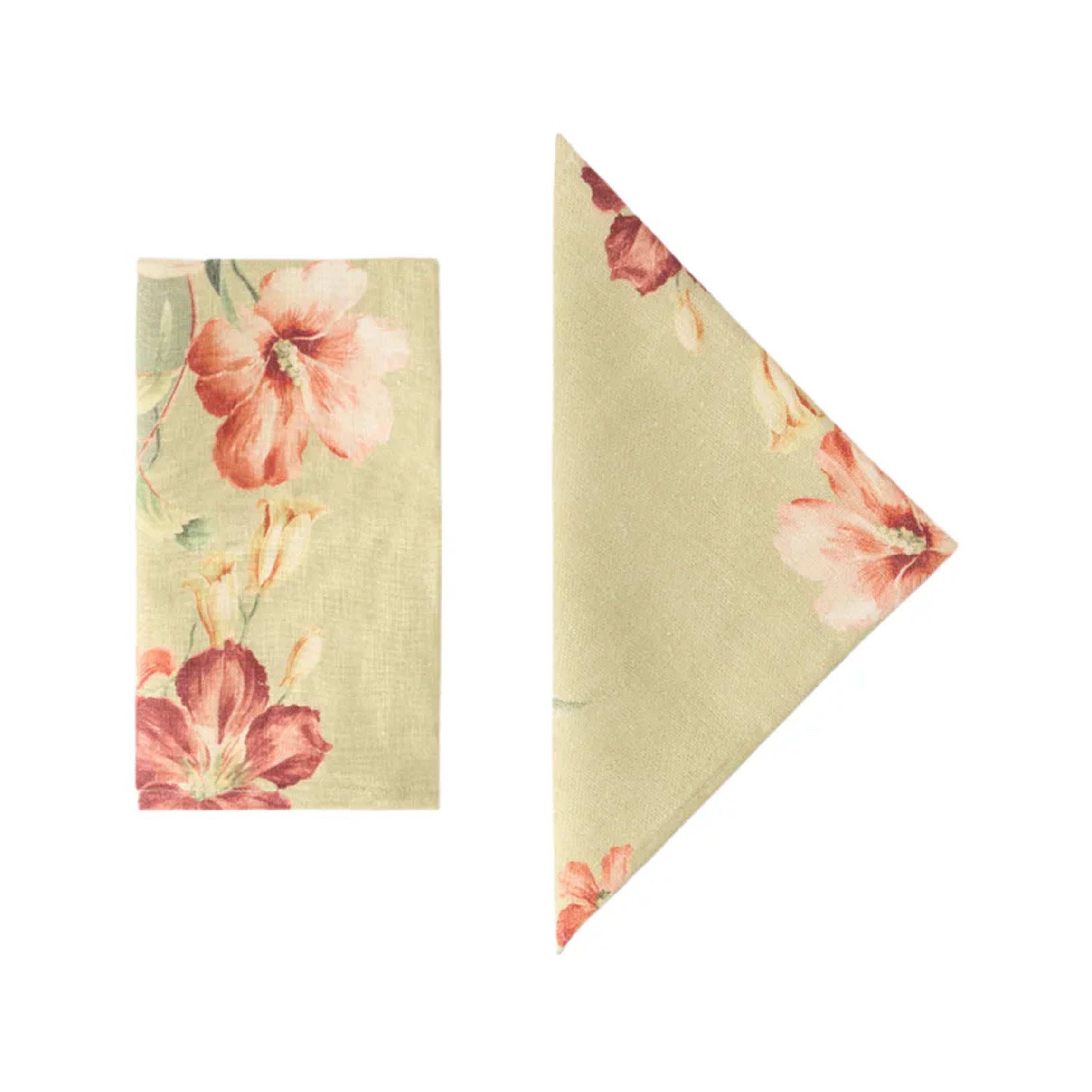 Hibiscus Sage Napkins, Set of 4