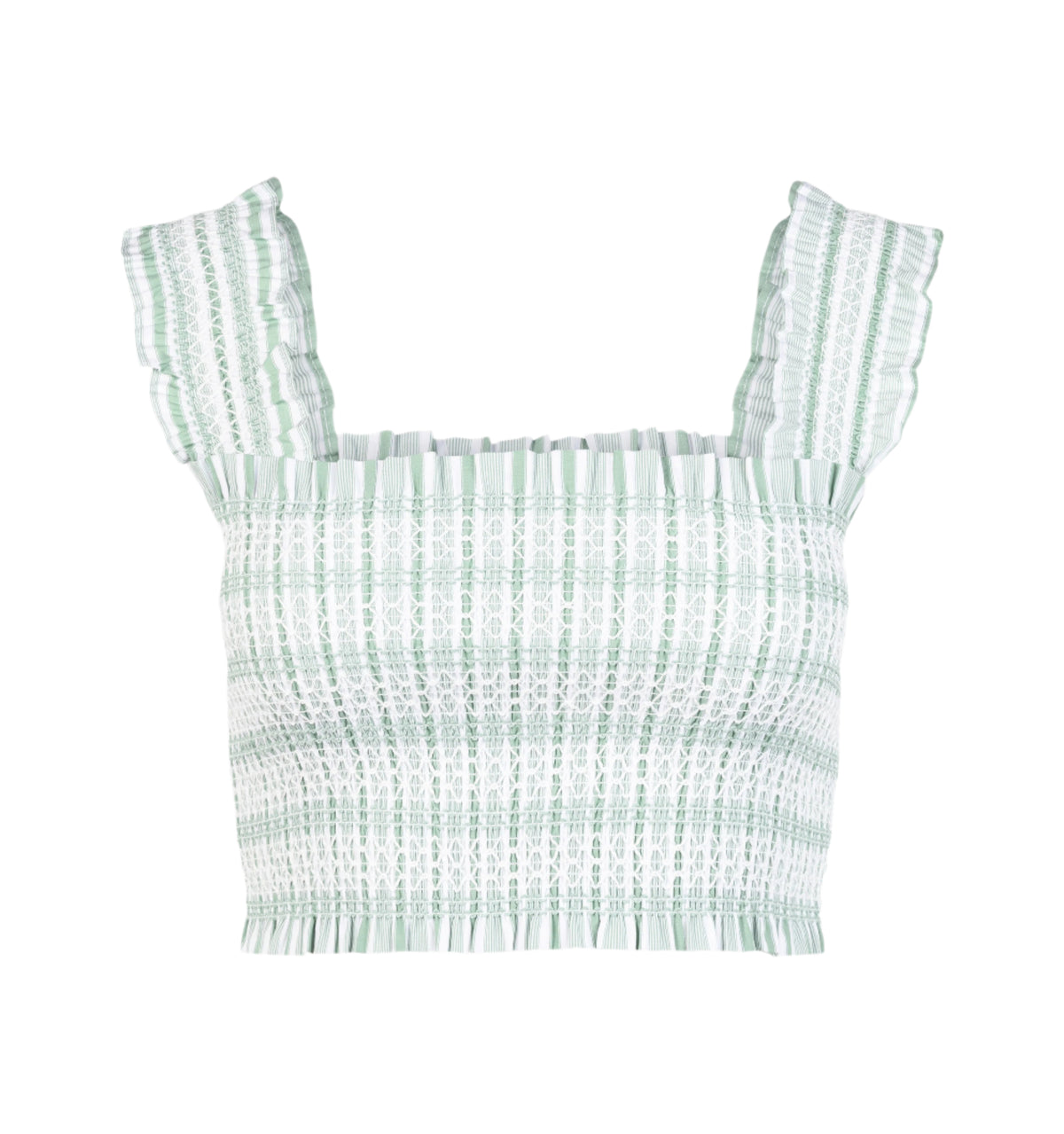 The Azalea Nap Top in Apple Green Stripe