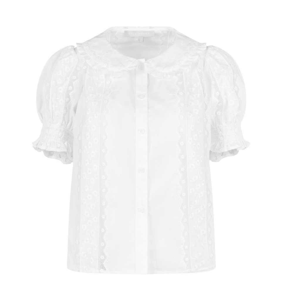 The Adelaide Top - White Broderie Voile