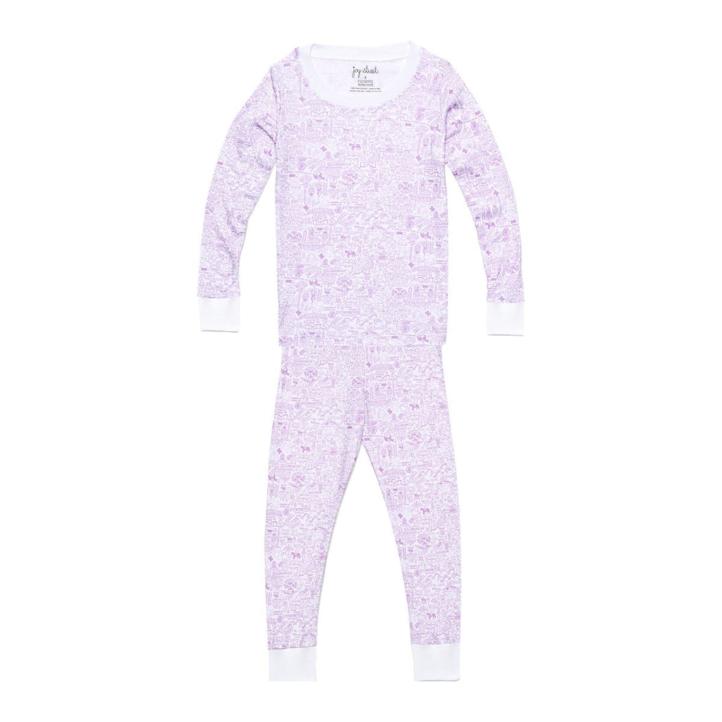 Joy Street Kids Houston print pajamas, pink