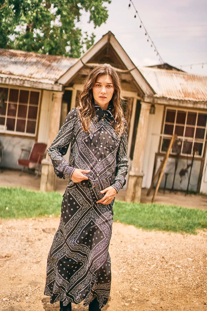 Suki Skirt in Aces Wild Black