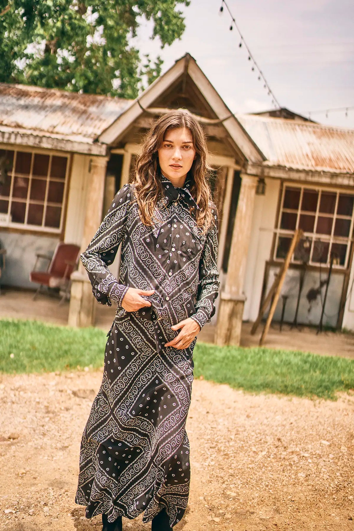 Suki Skirt in Aces Wild Black