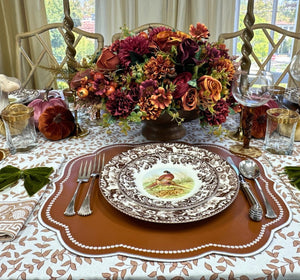 Charlotte Placemat in Light Cocoa Vegan Leather, Set of 4