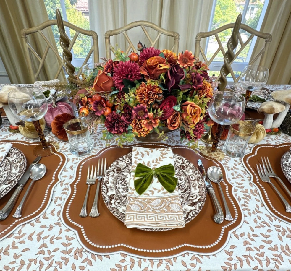 Charlotte Placemat in Light Cocoa Vegan Leather, Set of 4