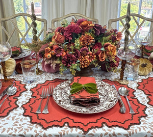 Whitley Placemat Pumpkin and Cocoa, Set of 4