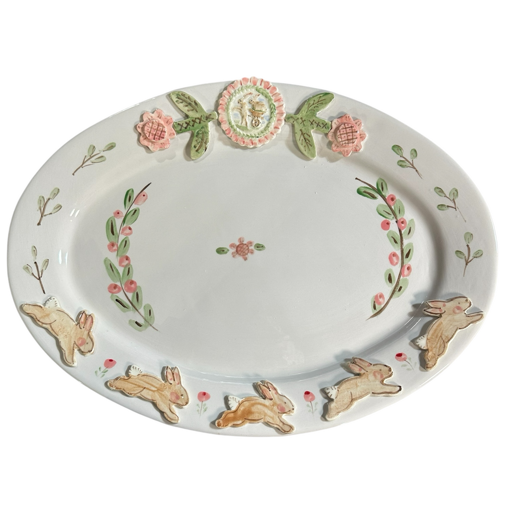 Easter Bunnies platter - Premium from Tricia Lowenfield Design
