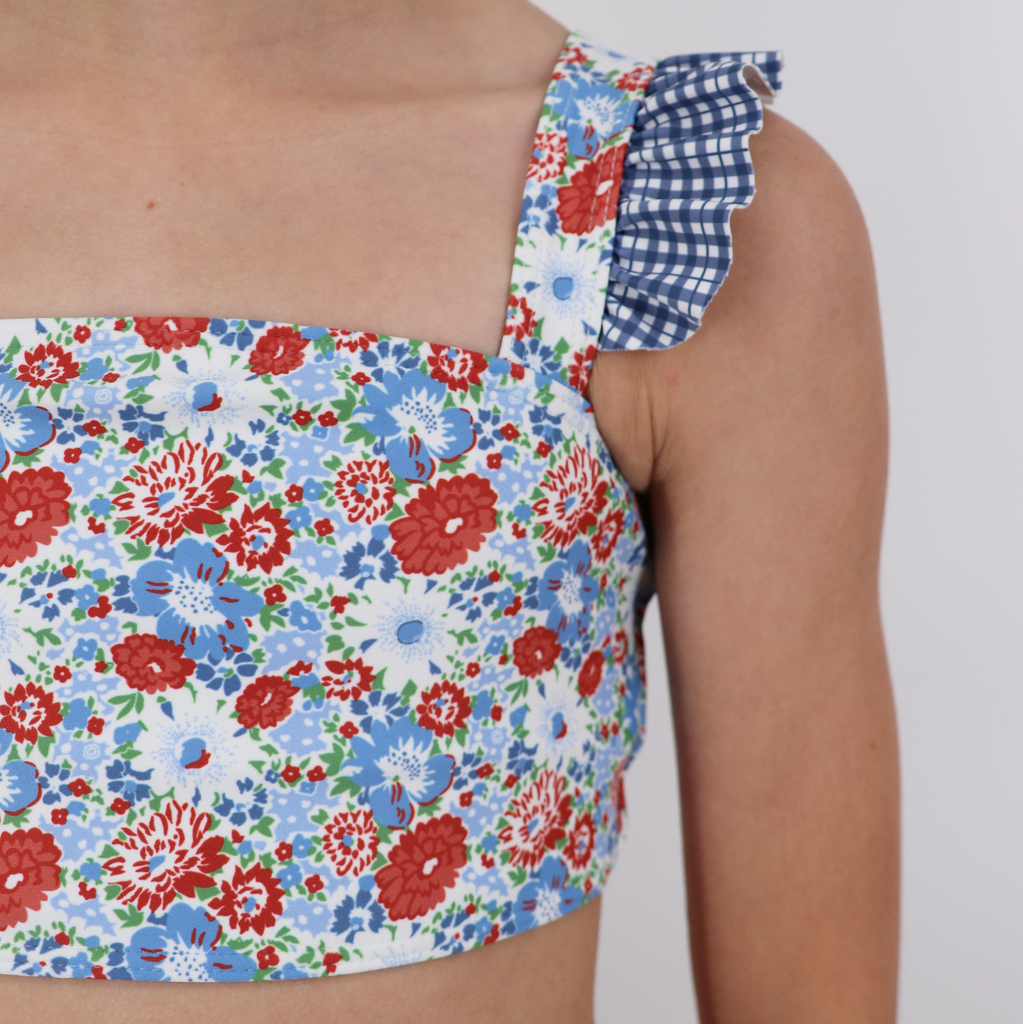 Girl’s Americana Blossom Bandeau Bikini