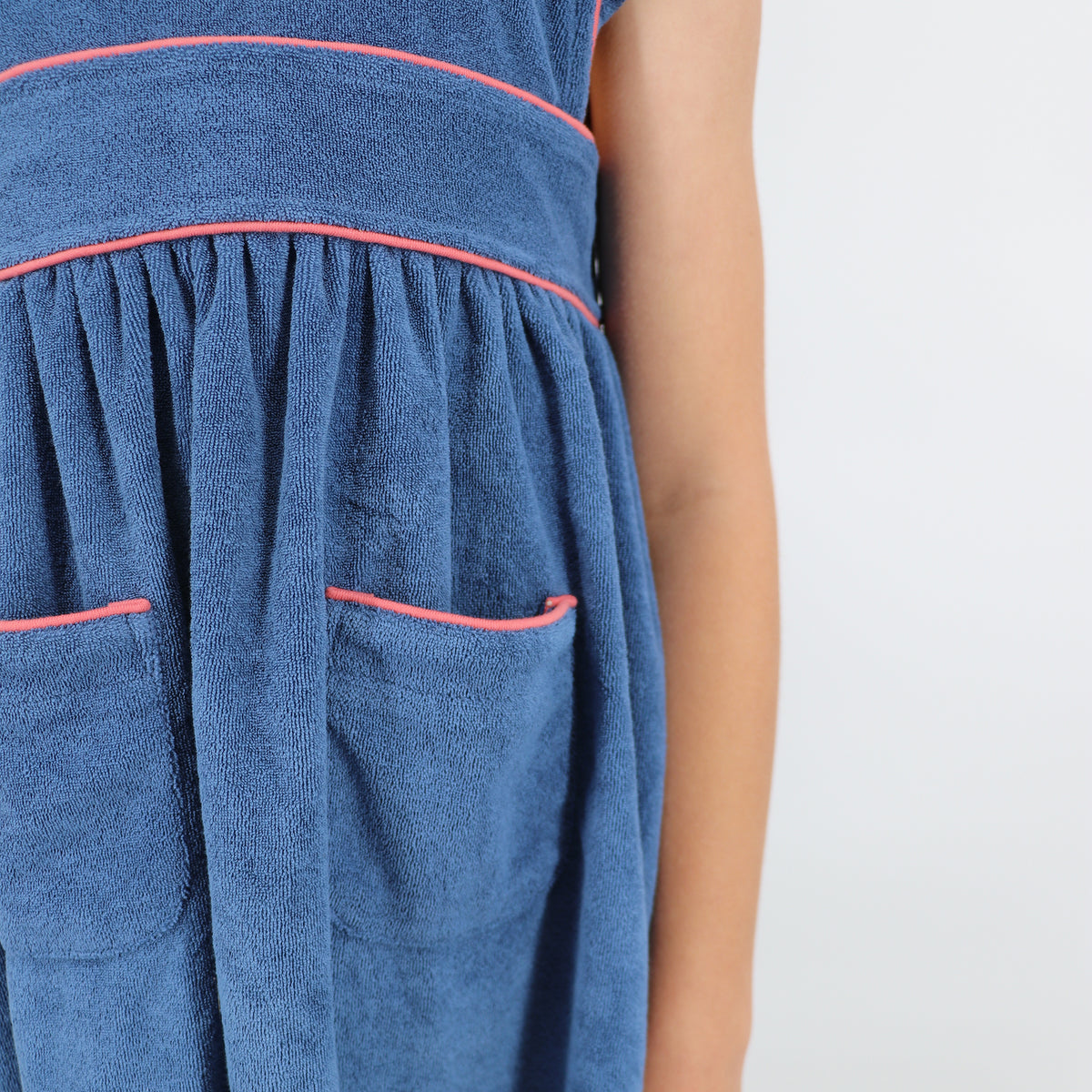 Girl’s Newport Navy French Terry Pinafore Dress