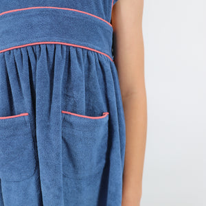 Girl’s Newport Navy French Terry Pinafore Dress